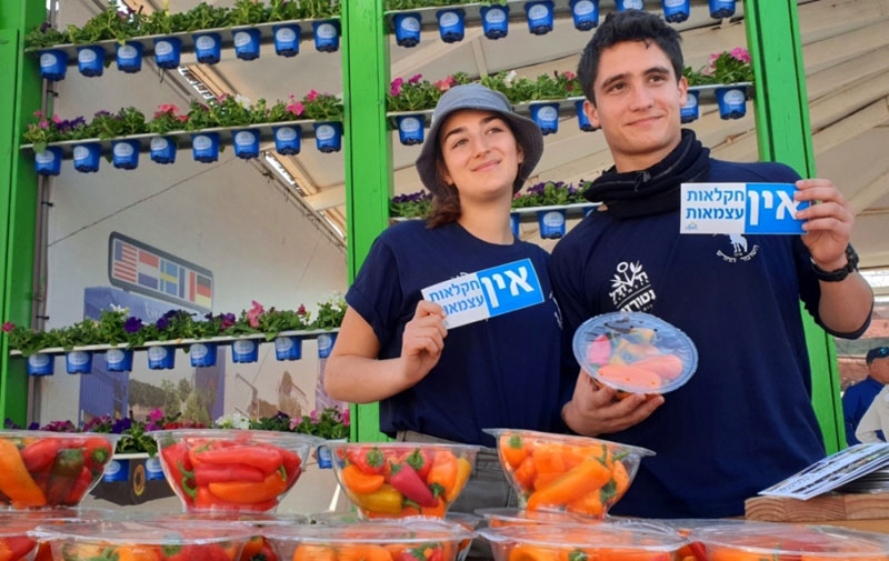 אופיר הבר מהוד השרון ונילי גודפלד מחצבה, חניכים ב''אדם ואדמה'' בערבה התיכונה